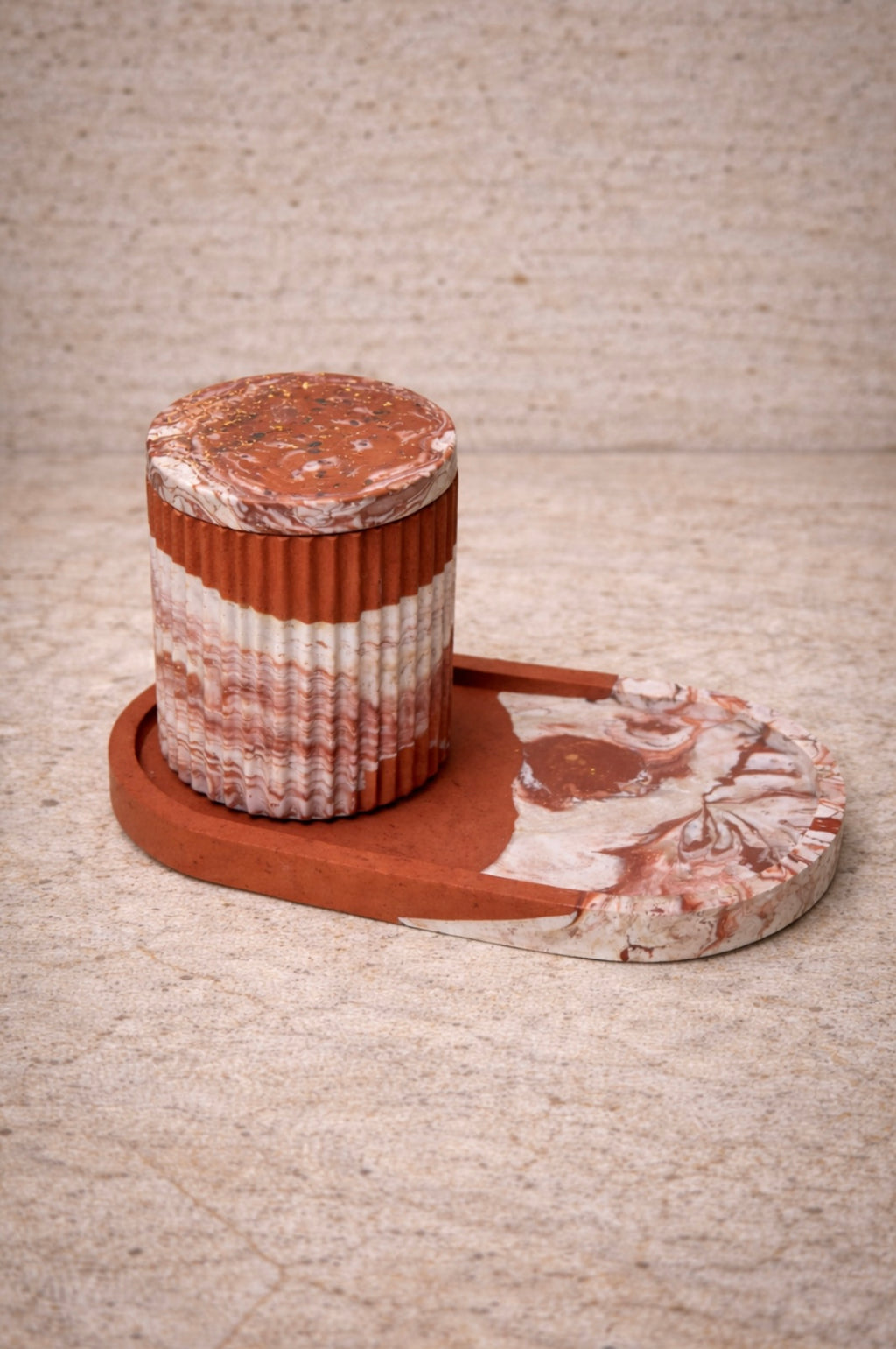 Ensemble plateau + bougie